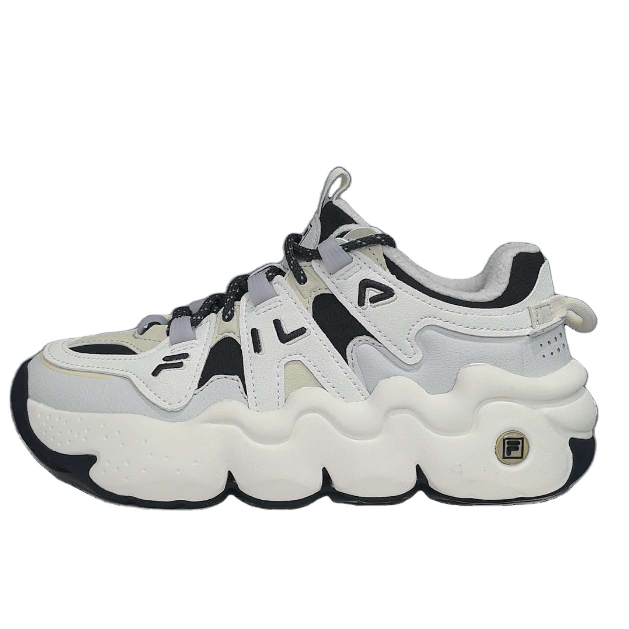 

FILA Panini Fashionable Personality Sports Casual Shock Absorption Low-Top Retro Basketball Shoes Women sneaker White Black F62W442191FES 35.5