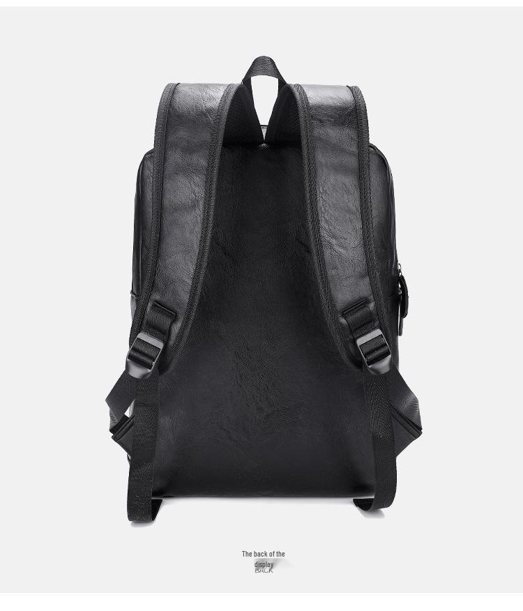 Men's PU Double Shoulder Computer Bag - Casual Business, Trendy Fashion, Large Capacity Travel Bag
