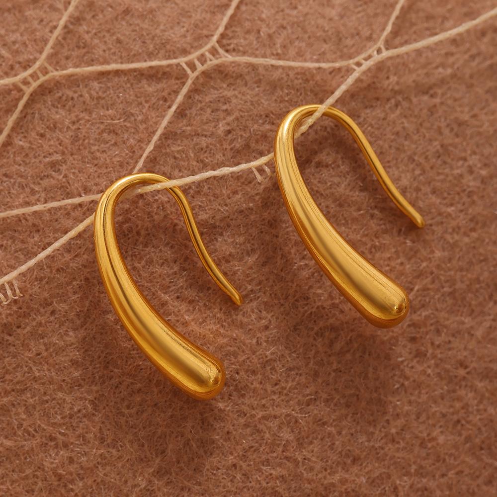 Luxury Gold Color Zinc Alloy Dangling Earrings for Women Long Studs Simple High Quality Stainless Steel Earrings Zircon 2025 Trends