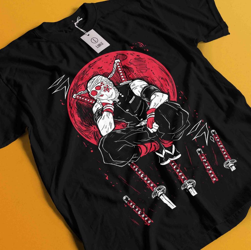 Maglietta Demon Slayer Maglietta Tengen Uzui Maglietta Tanjiro Maglietta Muzan Doma Kokushibo T-Shirt Unisex