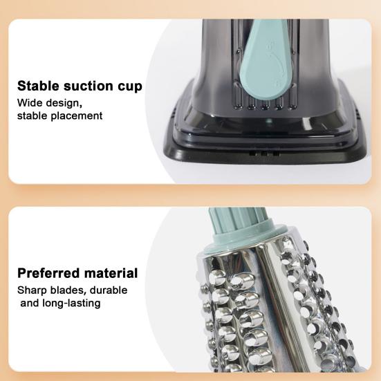 Handheld Roller Vegetable Slicer Shredder Stainless Steel Blades Food Processor Multi-Function Kitchen Gadget
