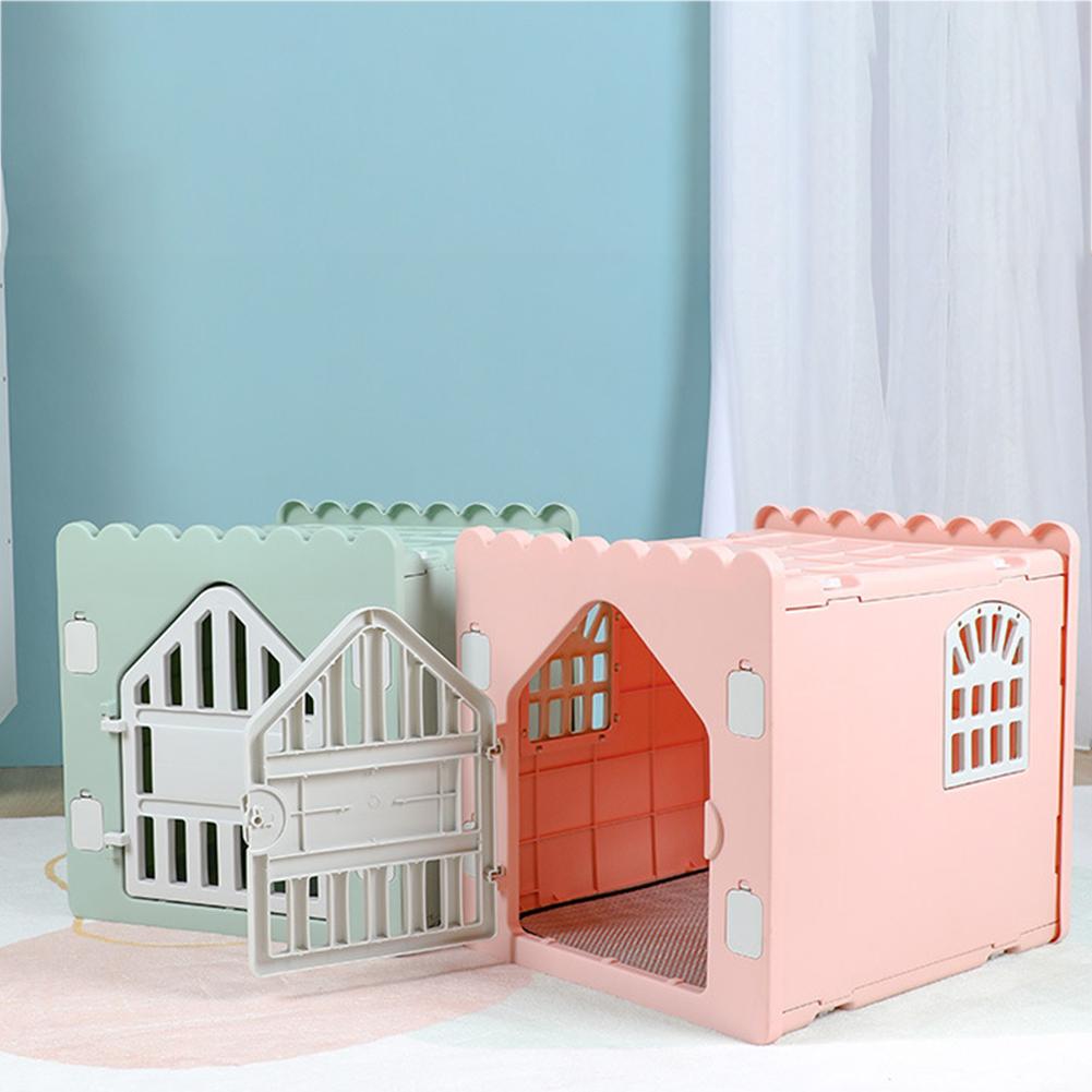 Katzenhaus aus Kunststoff Stapelbarer Haustierunterschlupf für Katzen Wasserdichtes Katzenhaus für den Innenbereich mit Fluchttür für den Außen- und Innenbereich