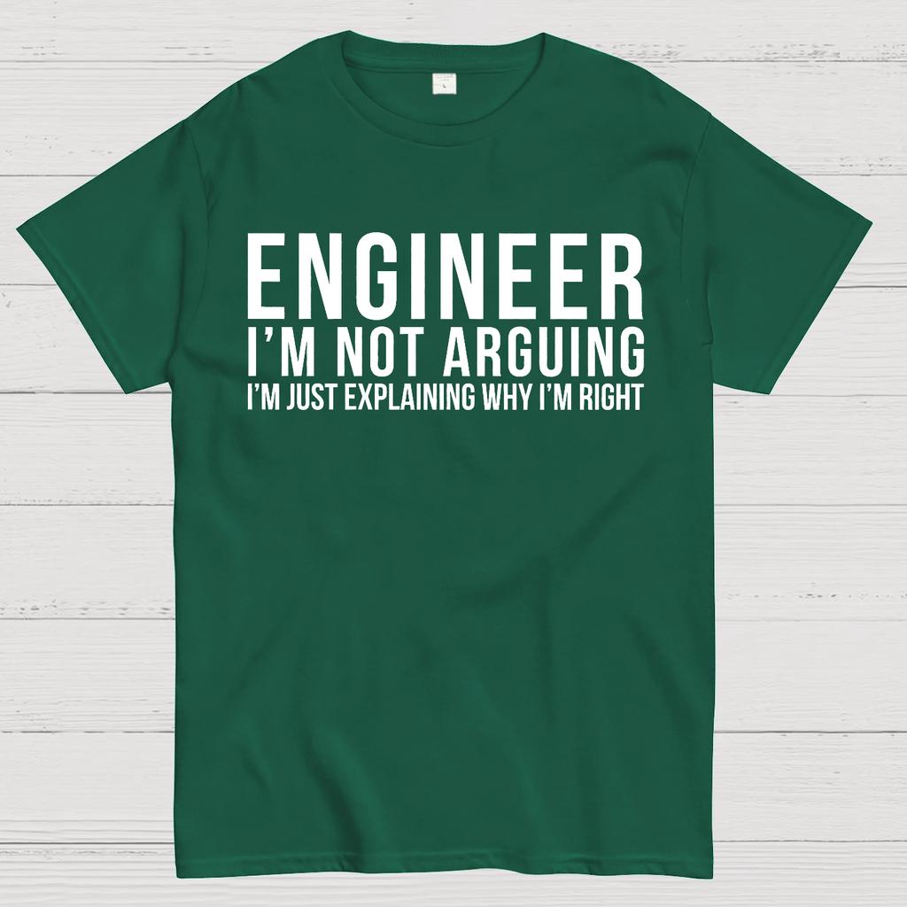 Engineer I Am Not Arguing Unisex 100% Cotton Summer Casual Cool Loose T-Shirt