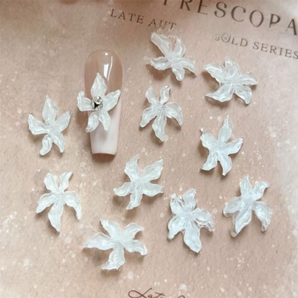30PCS Acrylic 3D Flowers Nail Art Charms Sticker Nail Decals Cute Manicure Decor DIY Nail Art