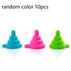 Kitchen Silicone Collapsible Funnel Set Of 10 Foldable-Cooking-Food-Grade For Filling Bottles Perfume Capsules Fry Oil Filter