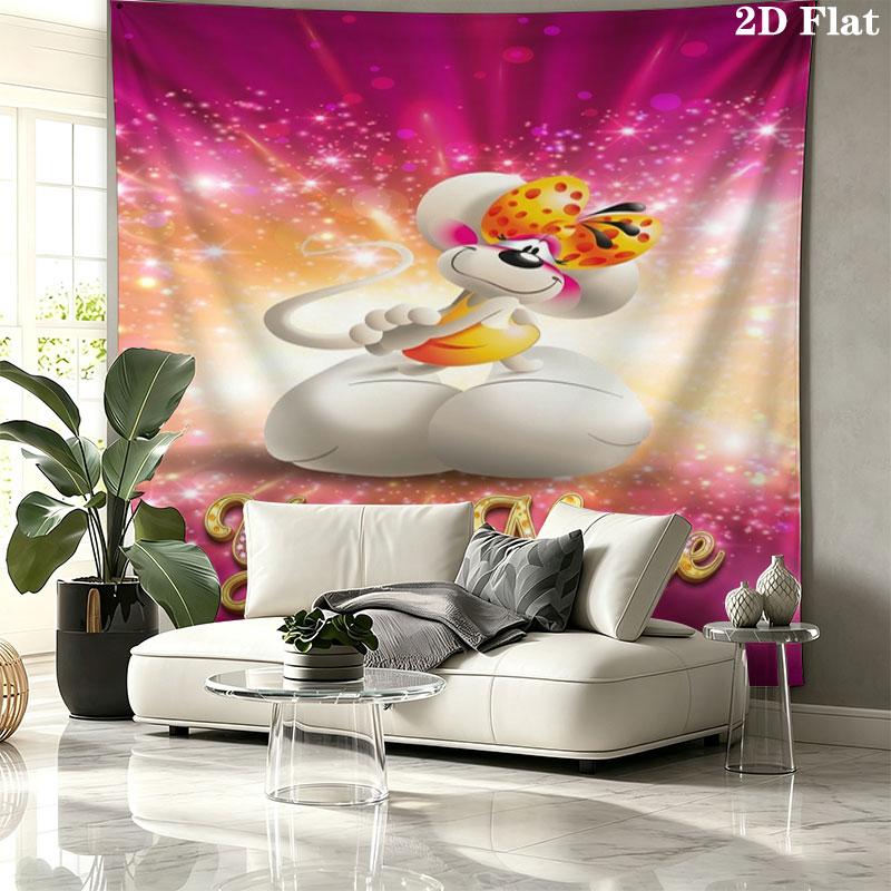 Diddl Custom Name Wall Tapestry Aesthetic Wall Hanging Printed Fabric Blanket Decorative Tapestries for Bedroom Living Room Home Decor
