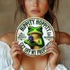Hippity Hoppity Get Off My Property - 8x8 Inch Vintage Frog Tin Sign