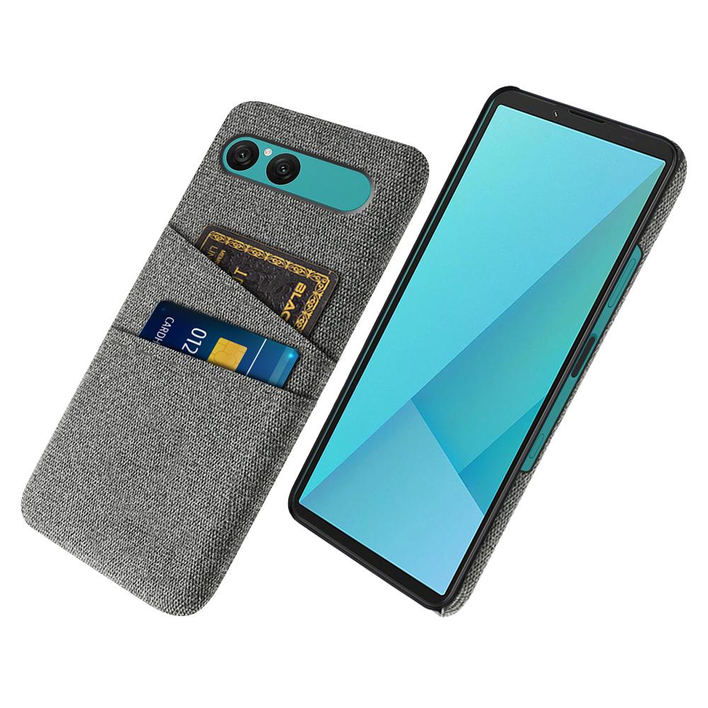 For Sony Xperia 10 VII Case Cloth + Hard PC Phone Cover with Dual Card Slots