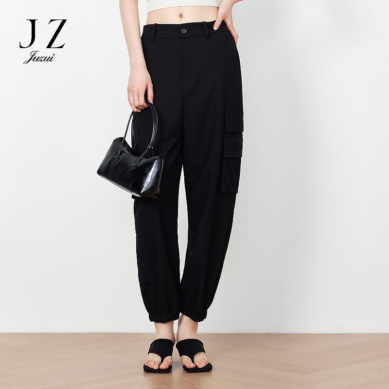 JZ Jiuzi Women's Spring and Autumn New Workwear Style Casual Pants JWDC11018
