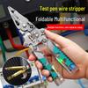Thickened Multi-functional Electrician's Pliers with Voltage Testing Tip and Wire Stripper
