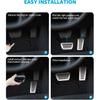 Motrobe Pedal Cover for Dodge Ram 1500 2019-2026 Accessories Aluminum Alloy | Brake Gas Fuel Accelerator Foot Pedal Pad Kit with Anti-Slip Mat, Not