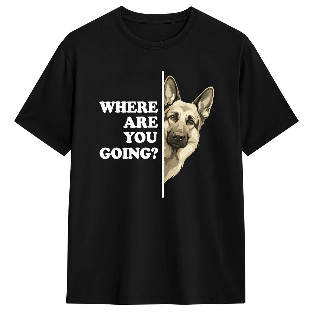Gerunisex Shepherd Western Graphic Cowboy Dog Smoking Humor Tshirt Beach Fashion Tshirts Pure Cotton Crew Neck Plus Size Tees