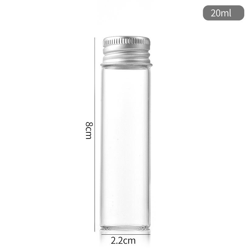 22 Silver Aluminum Cap Ink Bottle - Liquid/Powder/Pill/Candy/Drifting Bottle