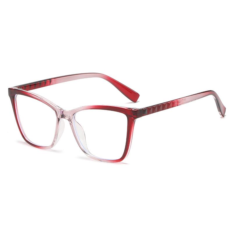 

Fashion Brand Design Women Cat Eye Square Frame Photochromic Prescription Glasses Anti Blue Ray Hyperopia Myopia Custom Eyewear Single Version&1.56&None красный