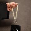 Portable Pvc Handcrafted Phone Lanyard With Peace And Joy Beads For Men And Women