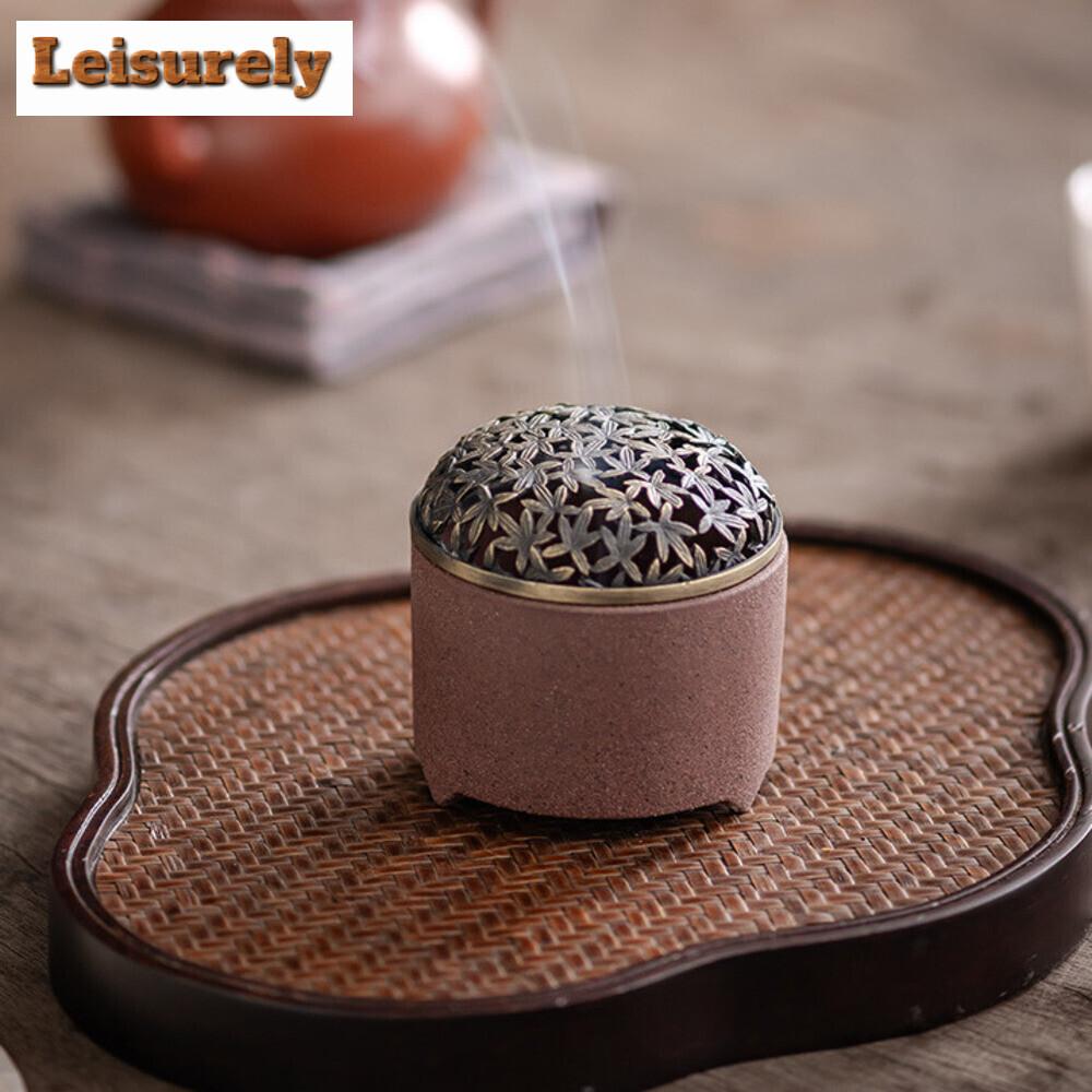 Zen Maple Leaf Line Incense Burner Household Small Aromatherapy Furnace Indoor Insert Incense Seat Holder Tea Ceremony Ornaments