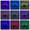 Rose Lace Edge LED Folding Fan - Wedding Gift & Dance Prop