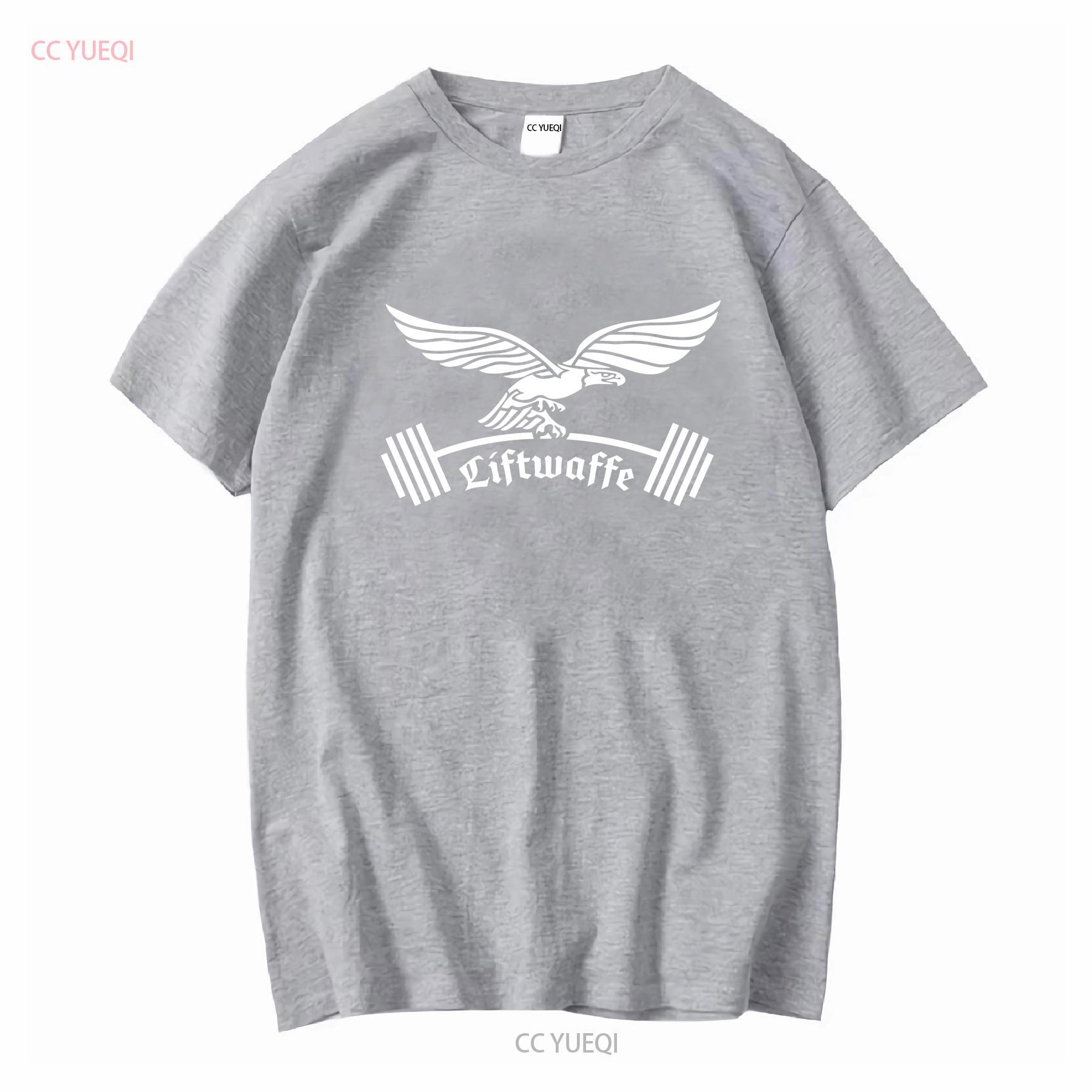 XIXI Fashion WW2 Duits Liftwaffe Luftwaffe grappige workout Gym Militair Gewichtheffer T-shirt lange of korte mouwen vintage Gewassen Casual S
