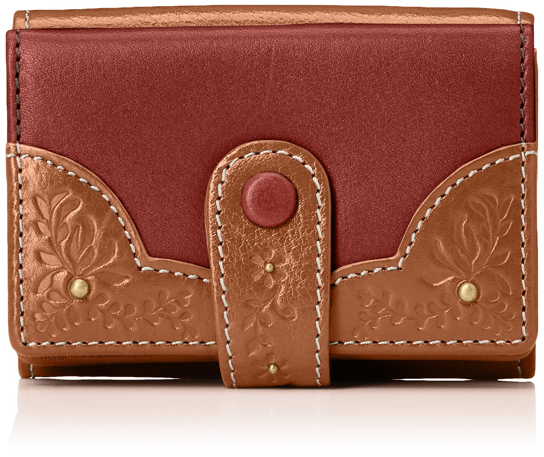 

Ferrando Women s Tri-fold Wallet No. 81110, Red