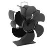 Stove Fan 6 Blades Grter   Volume Low Noise   Wr Resistance Fireplace Fan Black
