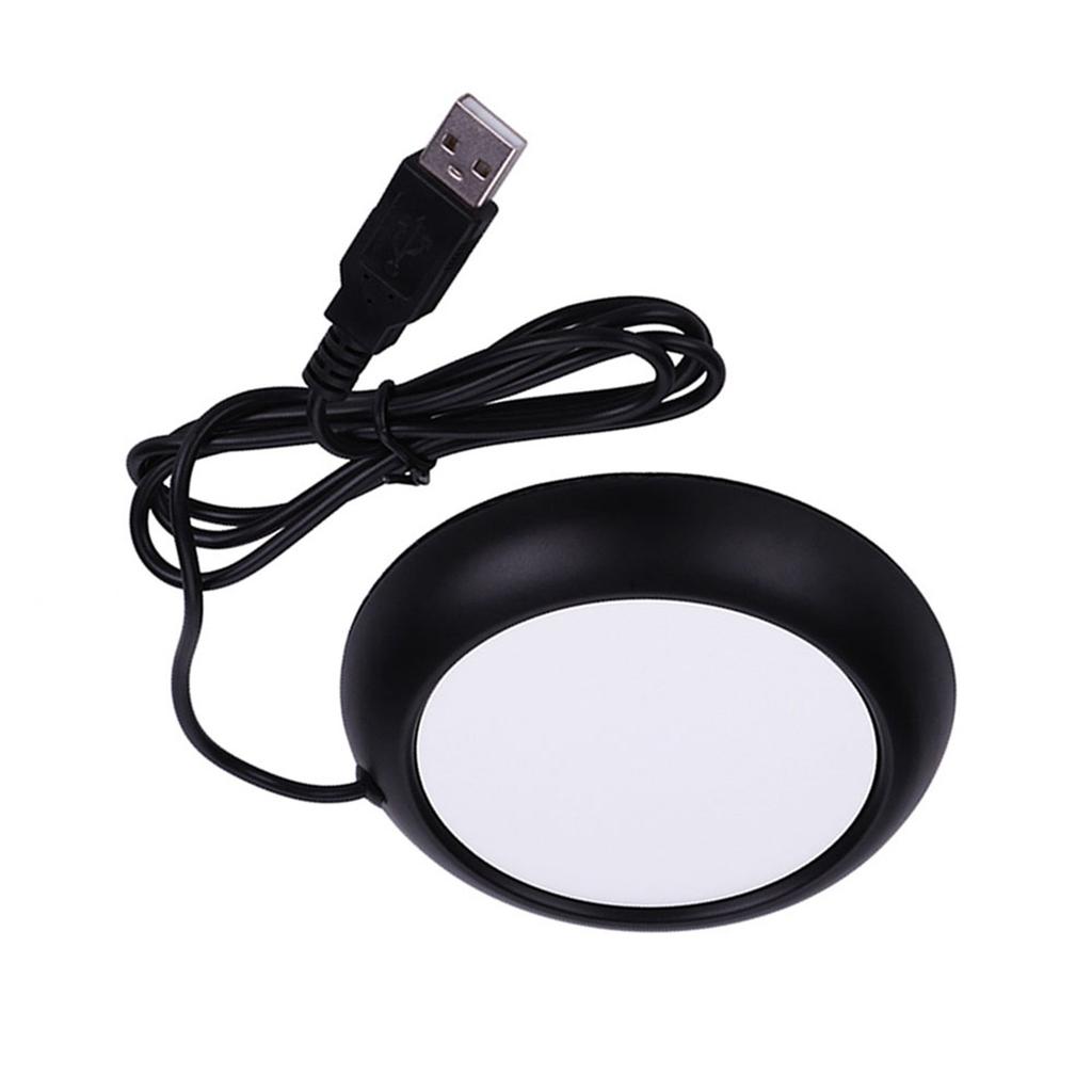 USB Holzmaserung Tassenwärmer Hitze Getränke Tasse Matte Büro Tee Kaffee Heizkissen Schwarz