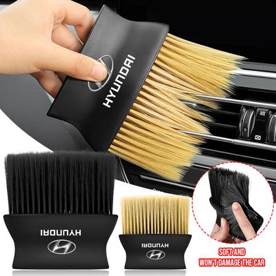 1Pcs Car Interior Cleaning Soft Brush Dashboard Air Conditioner Outlet Detail Brush For I30 Accent Creta Kona IX35 I40 Getz Sonata Elantra