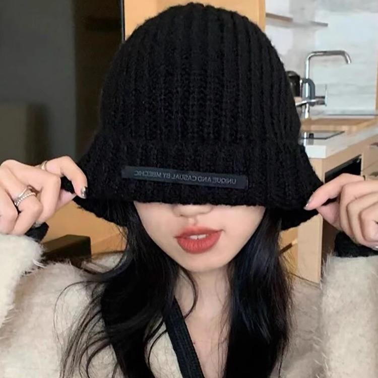Korean Hats for Women In Autumn and Winter Fashionable and Versatile Plus Velvet Thickened Warm Windproof Wool Hat Outdoor Cold Proof Hat