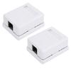 2Pcs Cat6 RJ45 Surface Mount Box Non-Shielded Single Port Mount Box  Network Installation