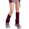 Fashion Rhombus Pattern Wool Leg Covers Cable Knitted Leg Warmers for Cold Weather Footless Long Boot Socks Hosiery