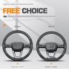 New Car Steering Wheel Cover, Ultra-Thin, Universal for All Seasons, D-Type, Breathable, Anti-Sweat, Carbon Fiber Handle Cover, Cross-Border