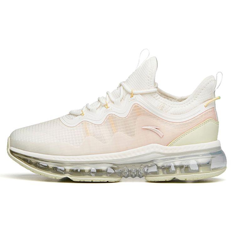 Anta Low Top Running Shoes With Shock Absorption And Slip Resistance Women Sneakers White Yellow 922135518-2