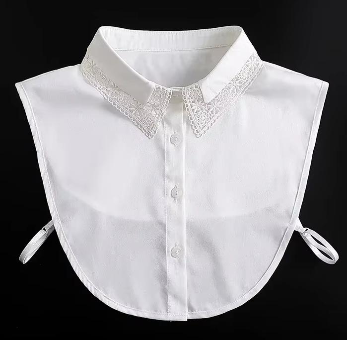 Formal False Collar Women Embroidery Faux Col Half Shirt Blouse Fake Collars Sweater Shirt Detachable Collars Accessories