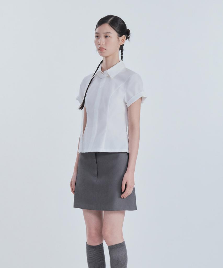 Mausolleum Mila Waist A-Line Skirt - Gray