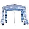 Tenda de Praia, 1,83 x 1,83 m Toldo de Praia com Parede Lateral, Proteção UPF 50+ Tenda Cabana de Montagem Fácil com Bolsos de Areia, Abrigo Solar Portátil
