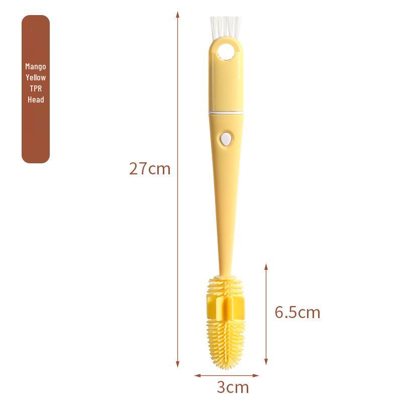Multi-Functional Long-Handle Sponge Brush for Bottles and Cups