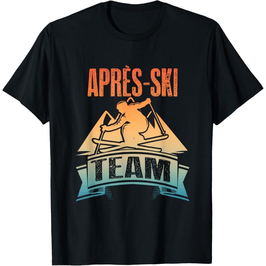 Забавный дизайн для апре-ски для мужчин и женщин, любителей вечеринок апре-ски, футболка S чёрный