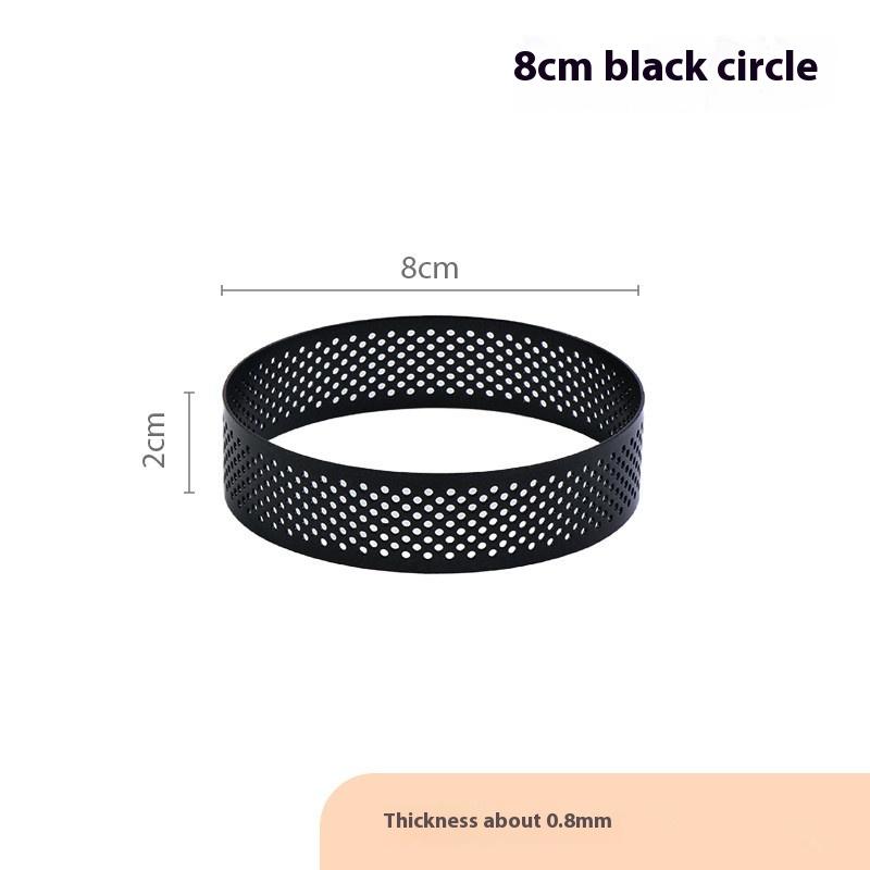 5/6/7/8/9/10 Cm Perforated Tart Rings With Hole Stainless Steel Tart Bottom Tower Fruit Pie Quiches Cake Ring Mousse Baking Mold