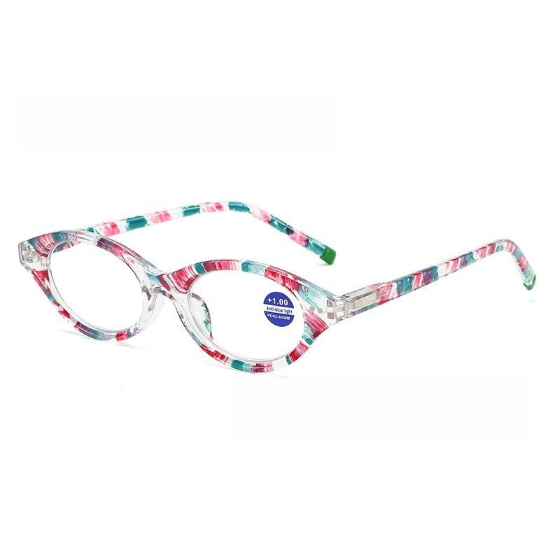 Neutral Fashion Farsighted Glasses HD Anti-blue Light Presbyopia Glasses New Transparent Lens Oval Frame Reading Glasses +4.0