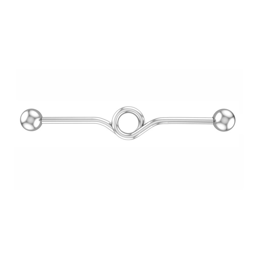1 Stück Stahl Industrielles Ohrpiercing Industrielle Barbells Stange Gerüst Ohrknorpel Helix 14G Gold Silber Körperschmuck