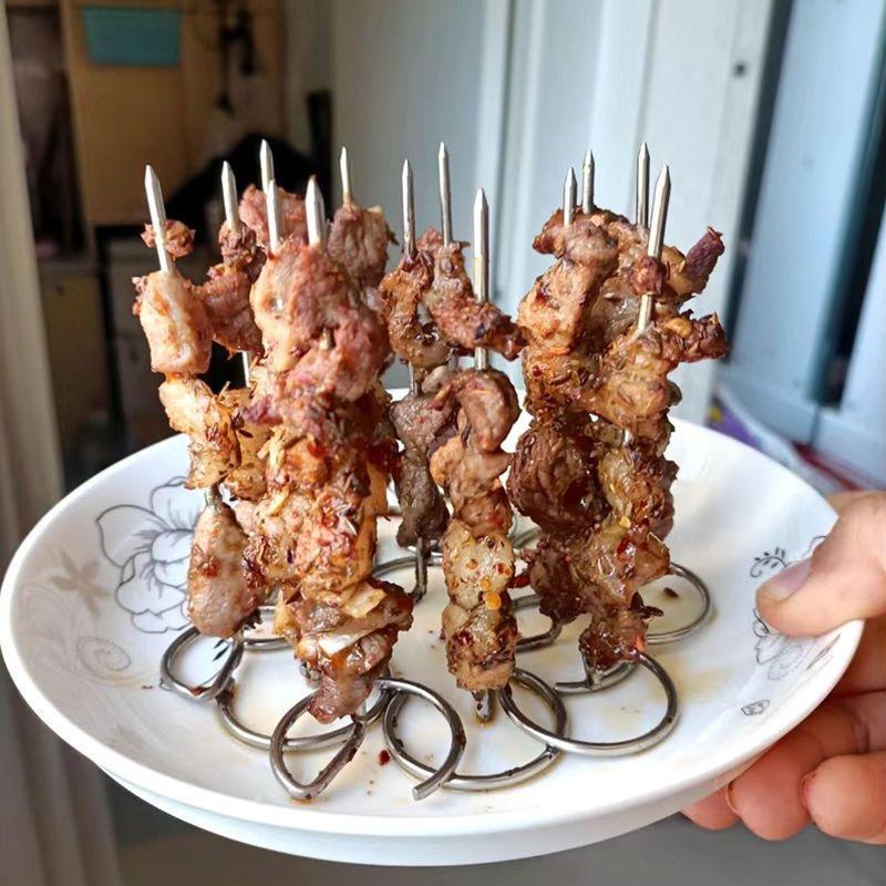 10 adet Hava Fritöz Fırın Şiş Izgara, Dikey Izgara, Evrensel Aksesuarlar, Paslanmaz Çelik Özel Pişirme İğnesi