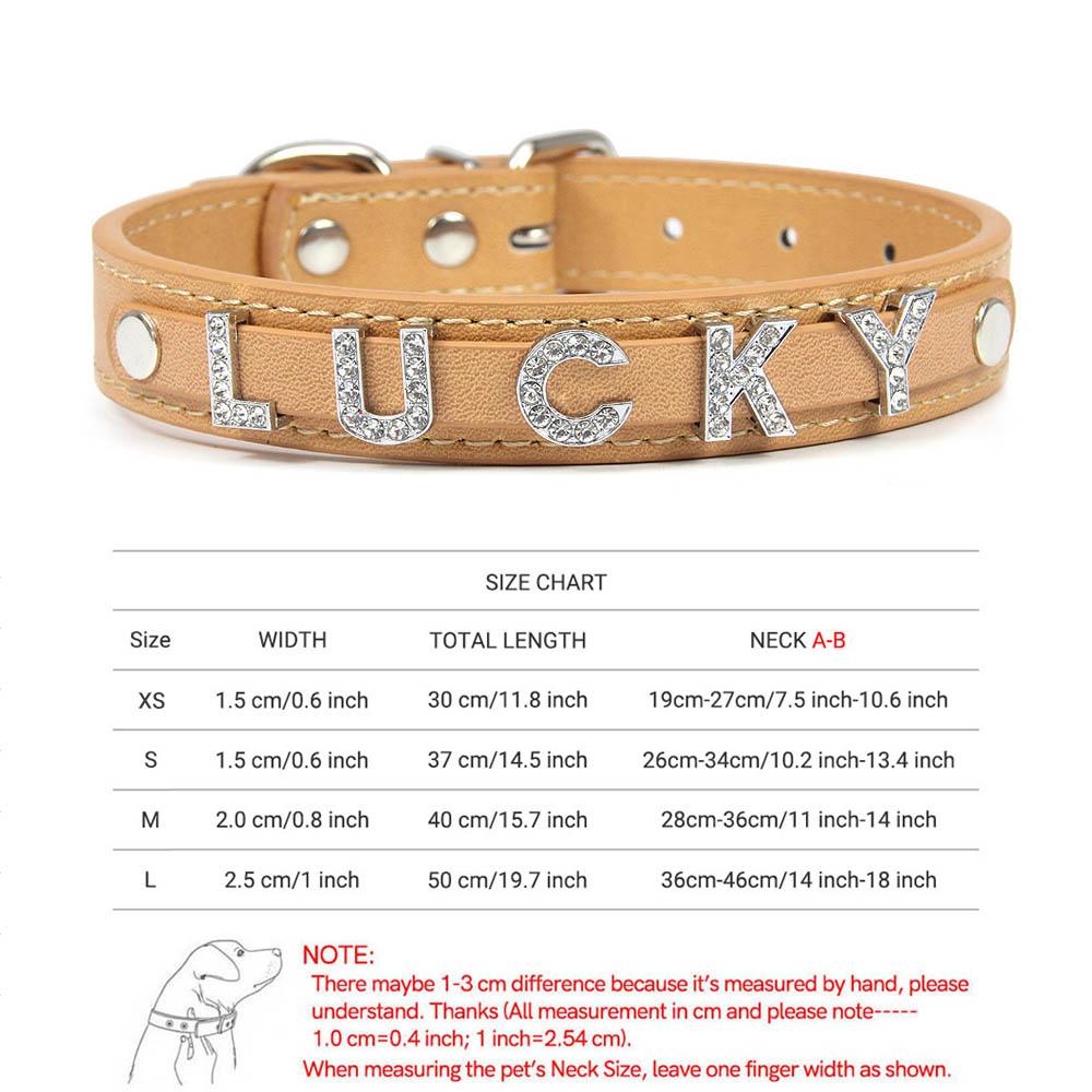 Bling Rhinestone Puppy Dog Collars Personalized Small Dogs Cat Chihuahua Collar Custom Necklace Free Name Charms Pet Accessories