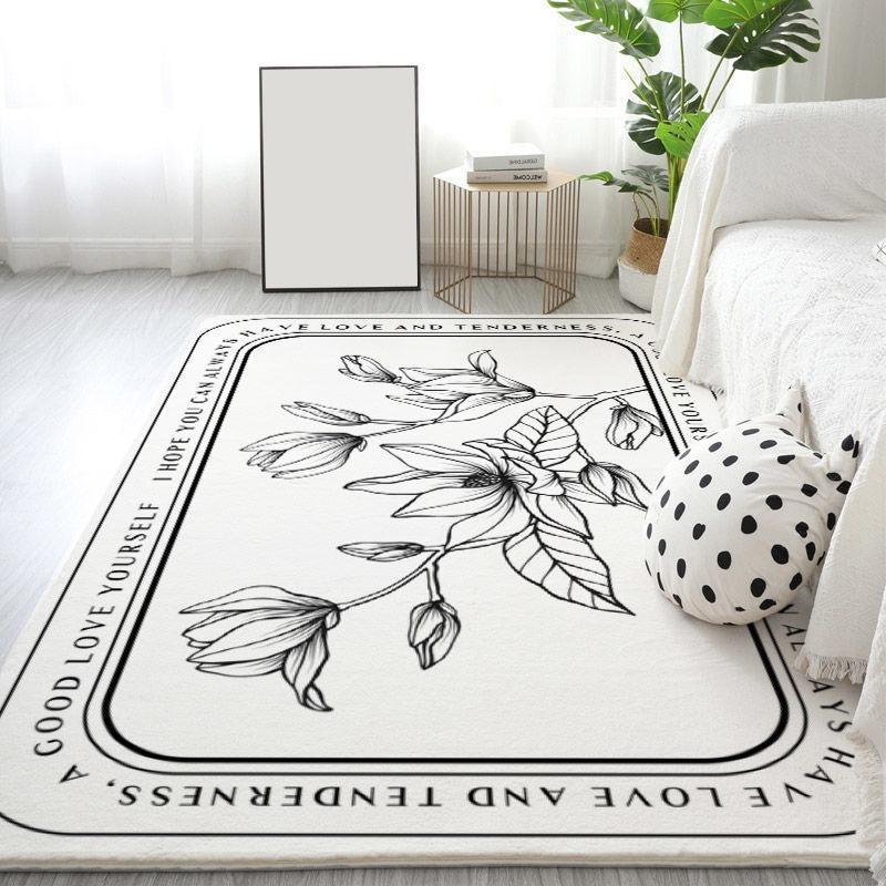 שטיח אזור שולחן קפה ספה קווים מופשטים קל לניקוי קישוט סלון שטיח לא מחליק שטיחון רצפה לבית מסדרון חדר שינה