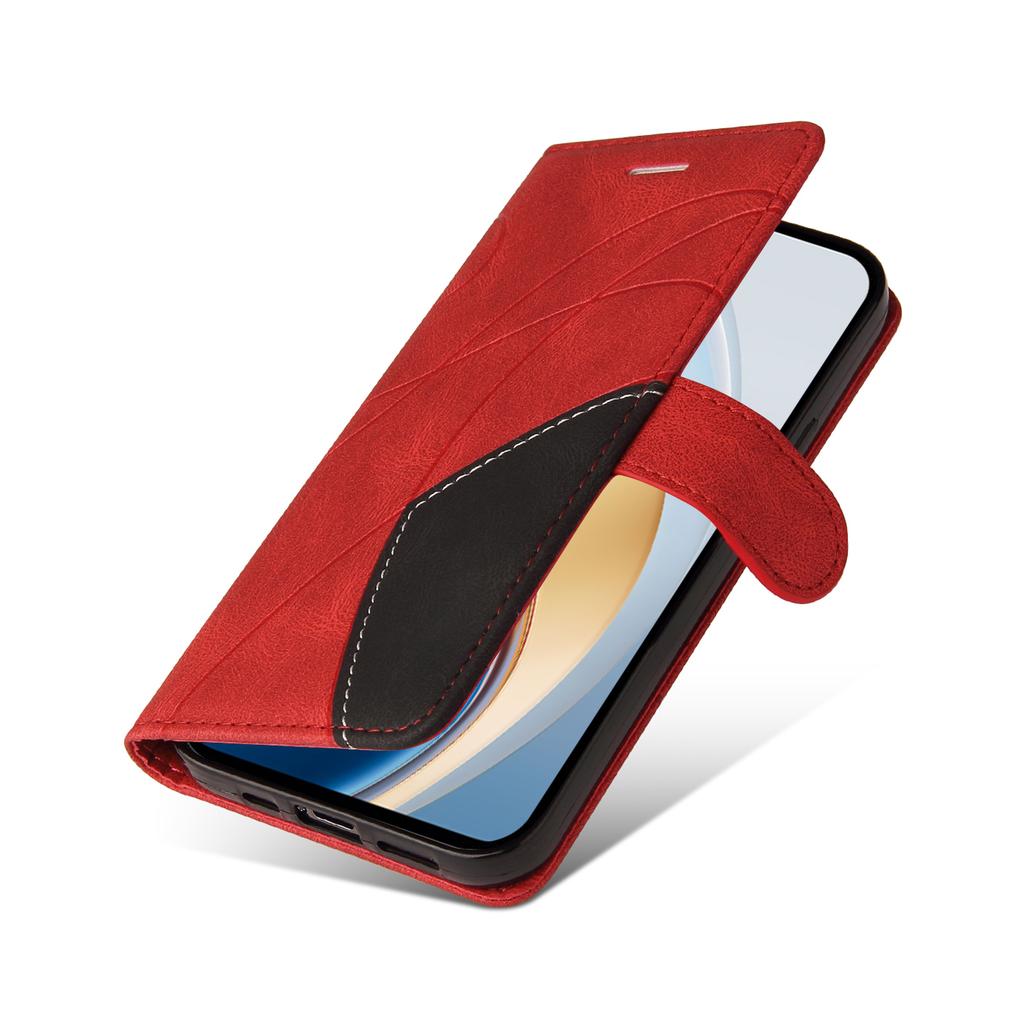 For vivo V40 Lite (Indonesia) 5G/V40 Lite (Indonesia) 4G Leather Case Wallet Stand Color Splicing Phone Cover