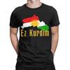 Kurdistan Flag Map  Cotton TShirt For Man Summer  Y2K Retro T Shirts Breathable Harajuku Tee Shirt Oversized Hot Sale Tops