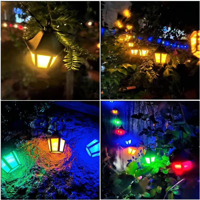 Solar Lantern String Light Outdoor Waterproof Lamp Retro Patio Fairy Light for Eaves Yard Garden Fence Balcony Christmas Decor