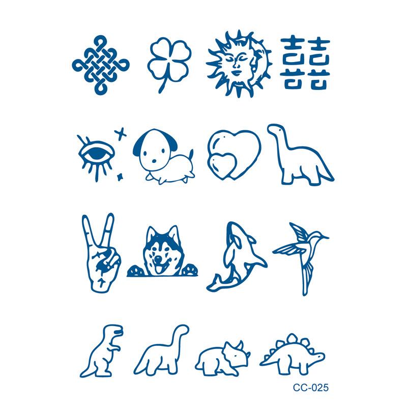 Herbal plant finger cochlear small picture juice tattoo stickers last 15 days ins wind semi-permanent