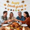 Happy Friendsgiving Banner Thanksgiving Party Decorations Glitter Friends Giving Garland Plastic Pre Strung Streamers Turkey Pumpkin Fall Leaves Sign