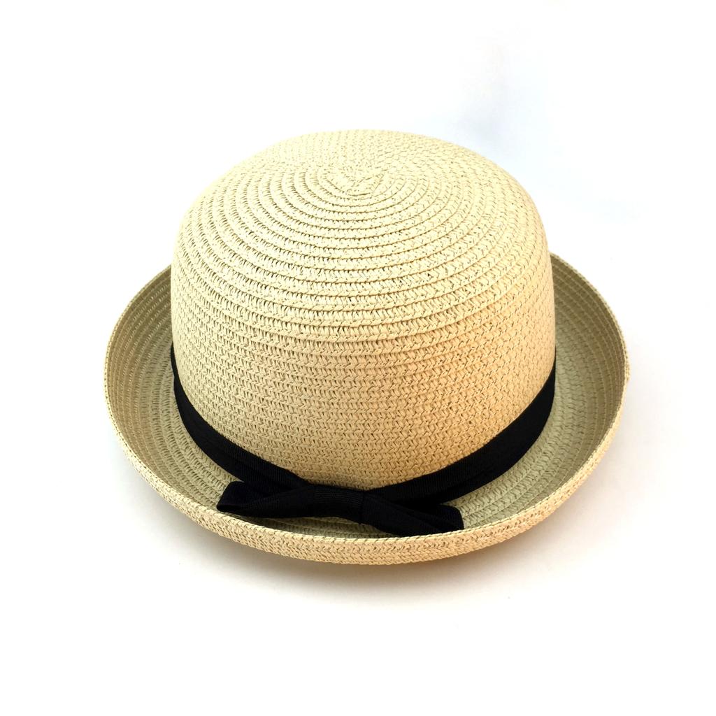 Parent-child Bowknot Children Breathable Hat Straw Hat Kids Hat Boy Girls Cap Summer Outdoor Beach Sunhat Suit Panamanian style