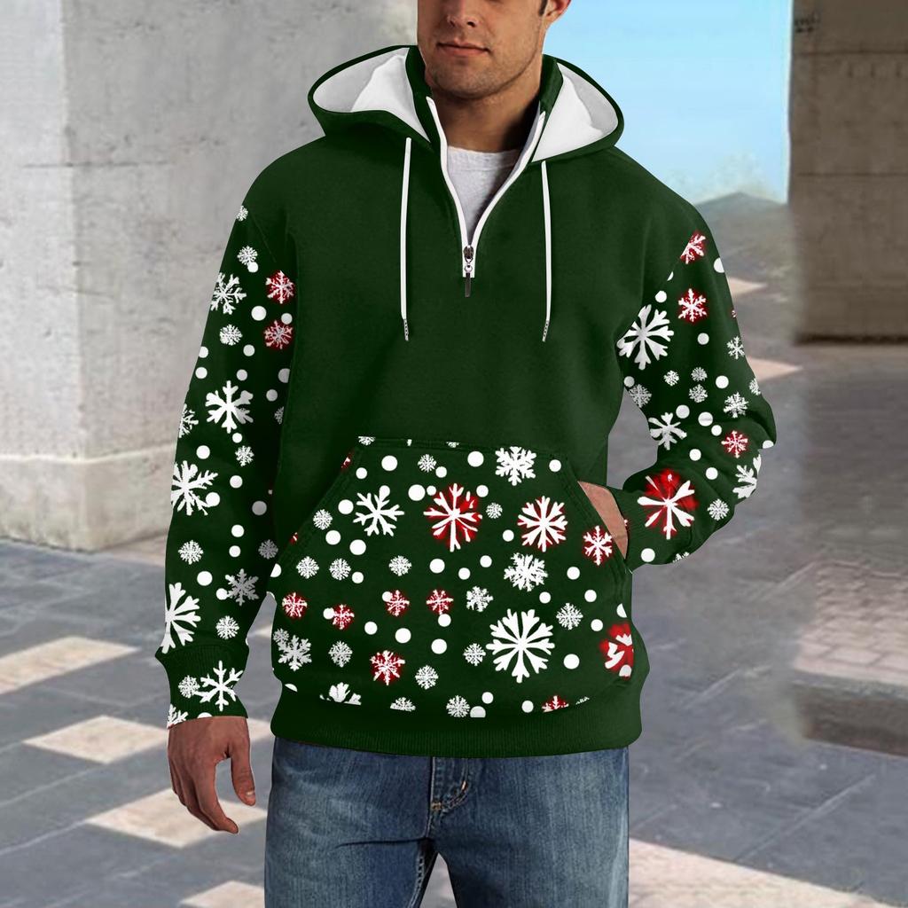 Bahar ve Erkek Ayakta Yaka Sweatshirt Açık Hava Rahat Kazak Üstleri
