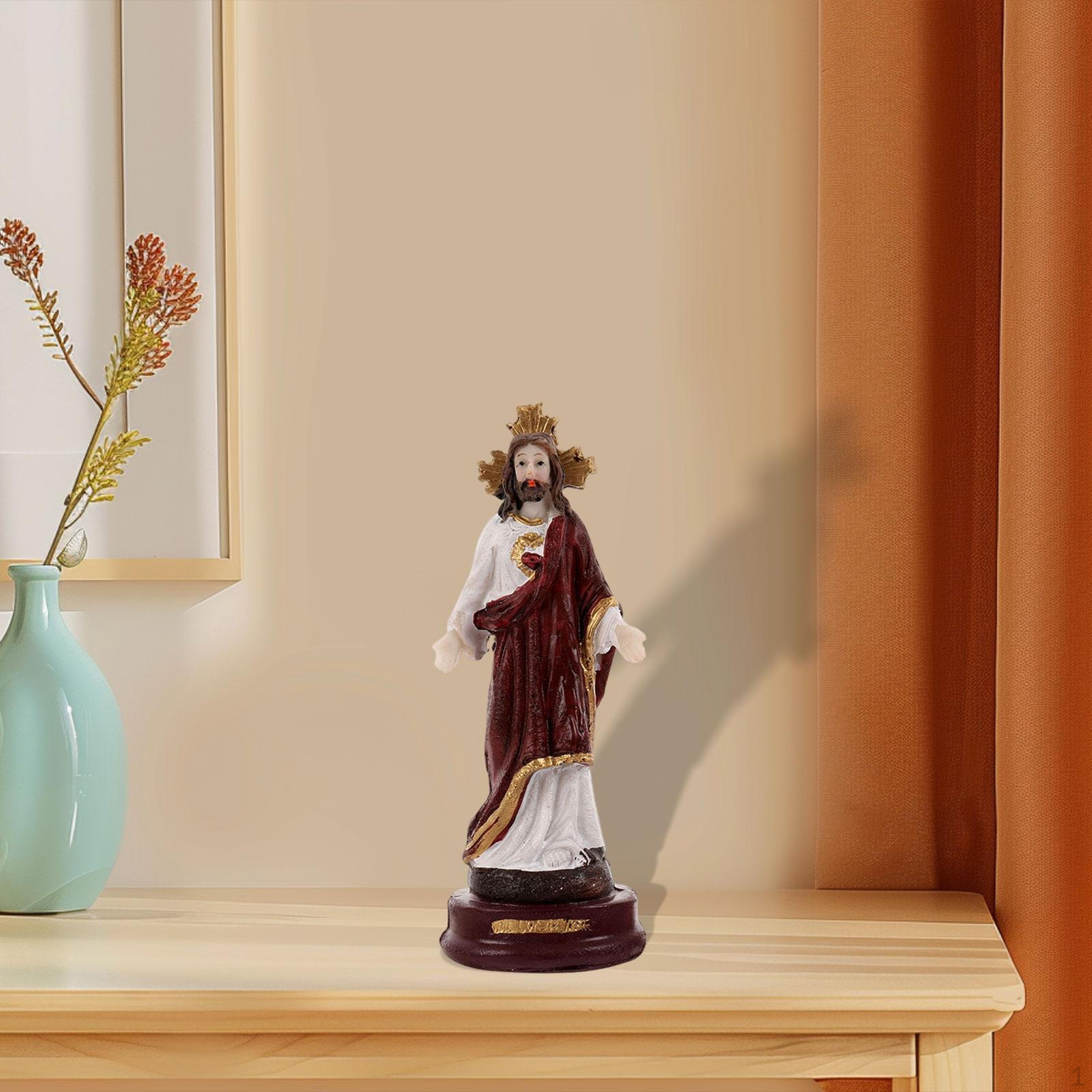 

Religious Figurine Miniature Sculpture Desktop Statue Ornament for Office Easter Jesus